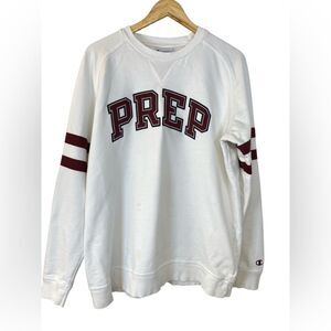 Champion Authentic Athleticwear White PREP Sweatshirt. Size XL.